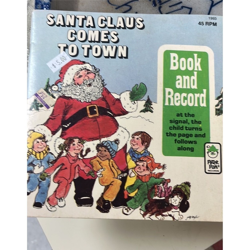 Santa Claus Comes to Town Storybook and Record